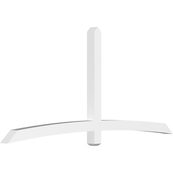 Ekena Millwork Bellingham Architectural Grade PVC Gable Bracket, 96"W x 44"H x 4"D x 4"F, 11/12 Pitch GBP096X44X0404BEL00 - main